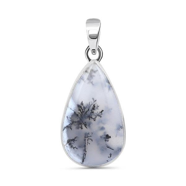 Natural Dendritic Opal Gemstone Pendant Solid 925 Sterling Silver Jewelry Natural Dendritic Opal Gemstone Pendant Solid 925 Sterling Silver Jewelry