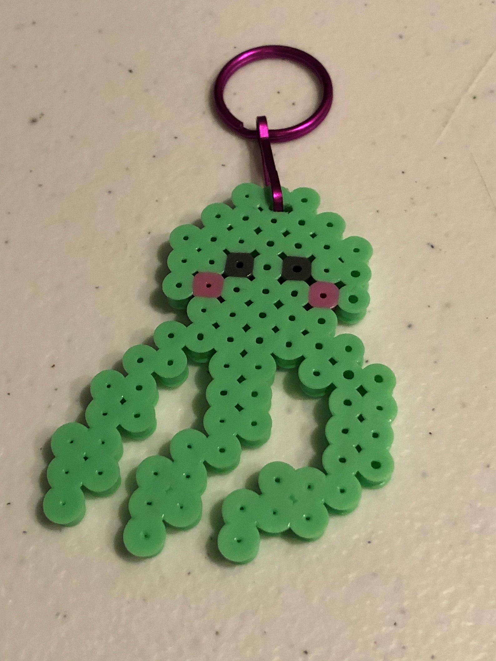 Perler Bead Octopus Keychain Etsy
