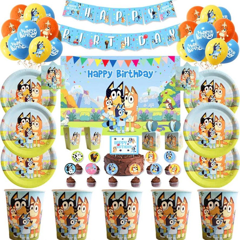 Disney Bluey Heeler Bingo Birthday Party Supplies Decorations | Etsy