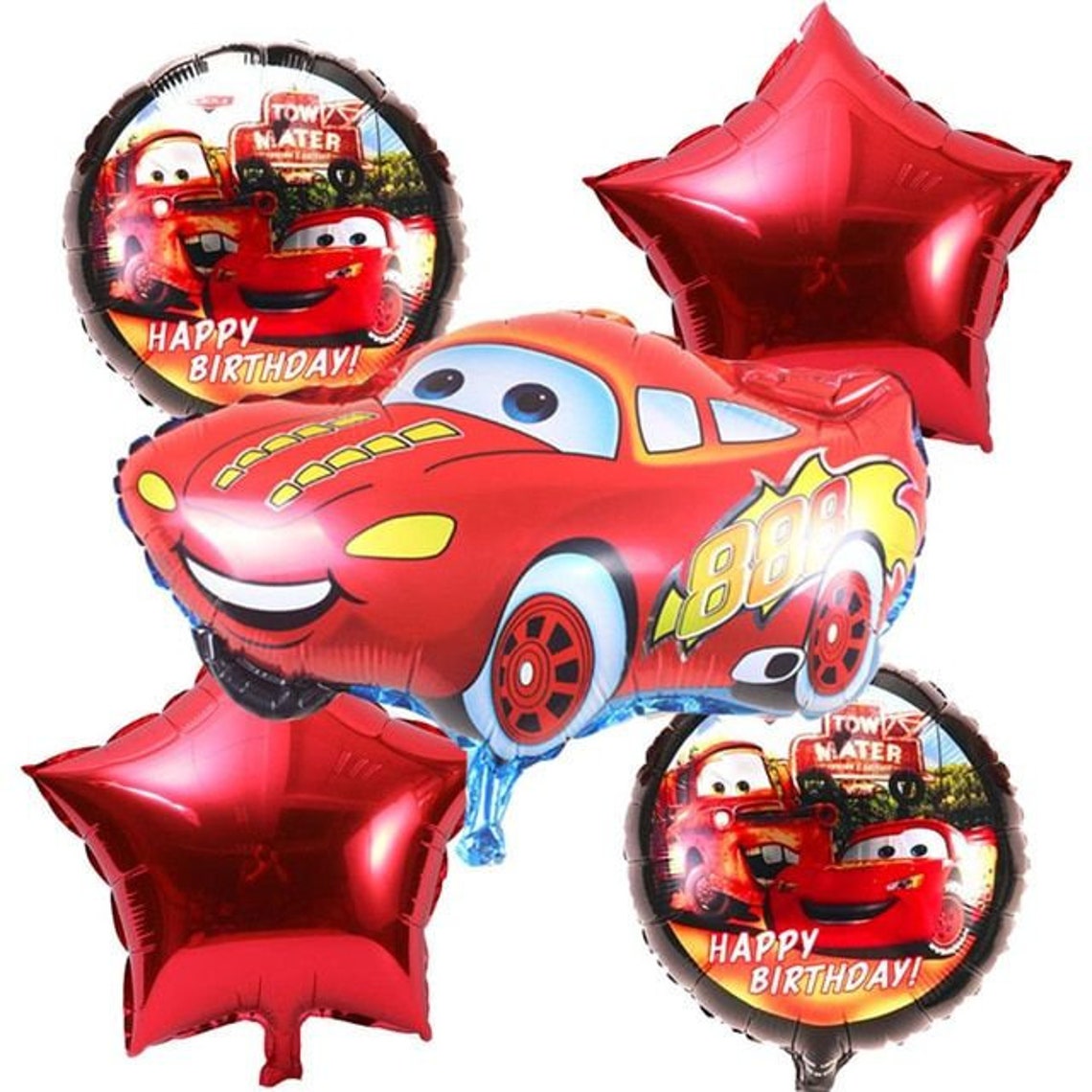 5PCS CARS Helium Foil Balloon Bundles. Etsy
