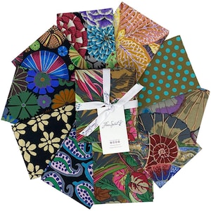 Kaffe Fassett FQ Bundle August 2024 Dark 10pc Fat Quarter FreeSpirit Fabrics