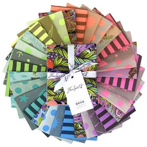 Tula Pink Fat Quarter Bundle Everglow & Neon True Colors FQ Bundle 32pcs. FreeSpirit Fabrics