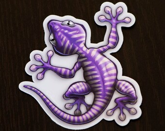 Gecko Sticker -- Lizard, Reptile, Pet, Animal, Creature, Cute, Vinyl, Laptop Sticker, Notebook Decal, Phone Decoration, Water Bottle Sticker