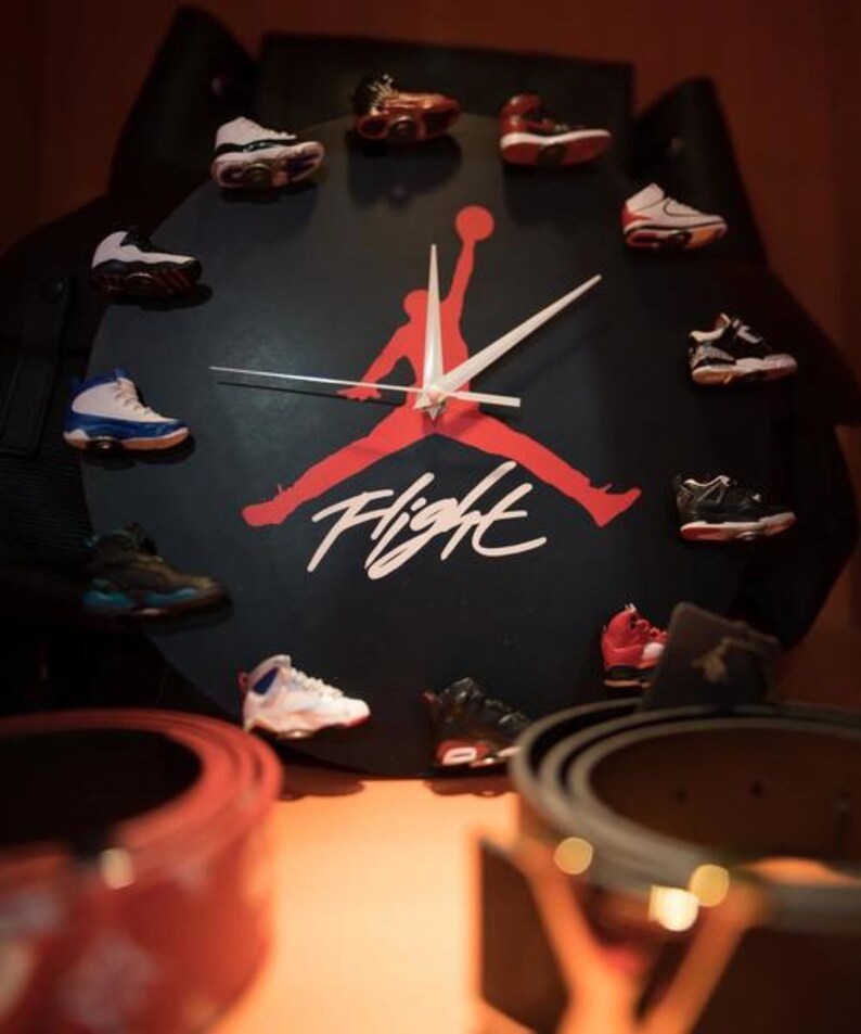 Air Jordan sneaker clock 3D Sneaker clock Wall clock with 3D Etsy