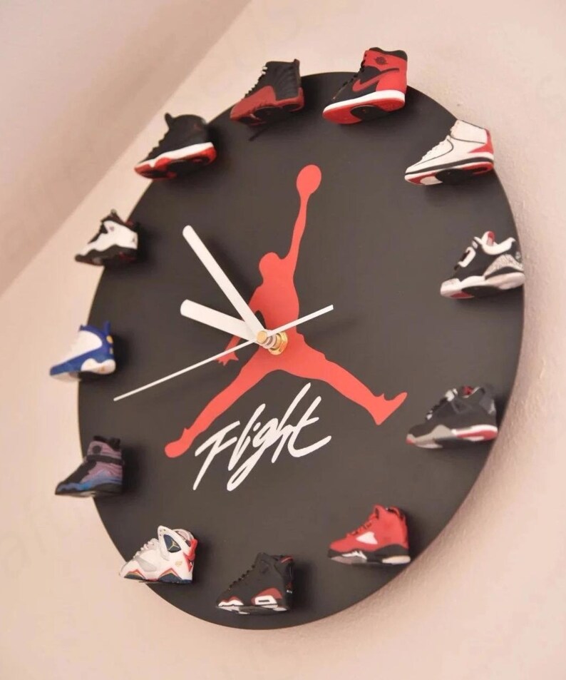 michael jordan 3d sneaker clock