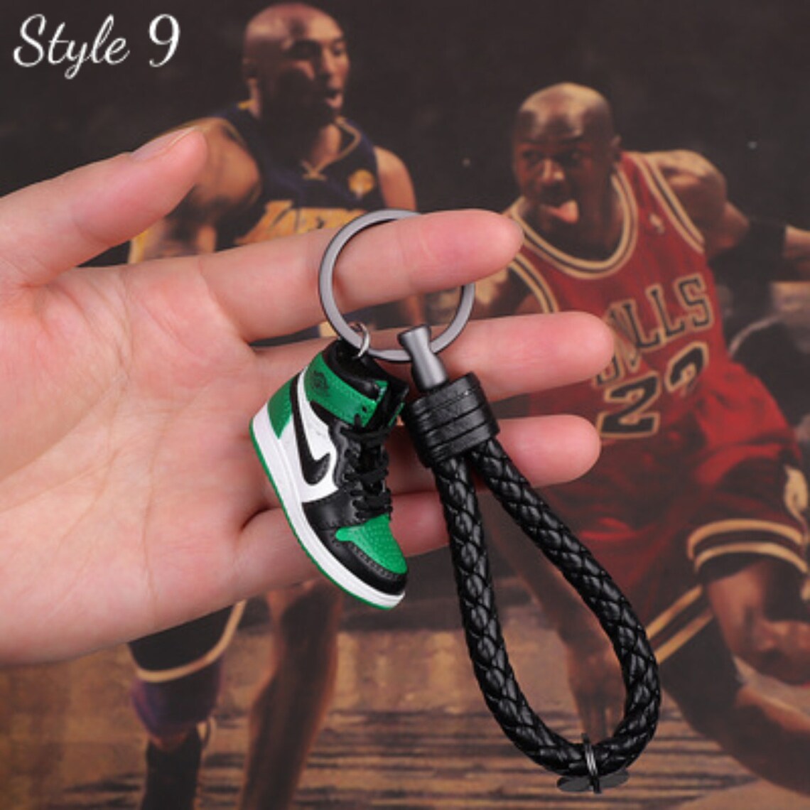 mini jordan shoe keychain