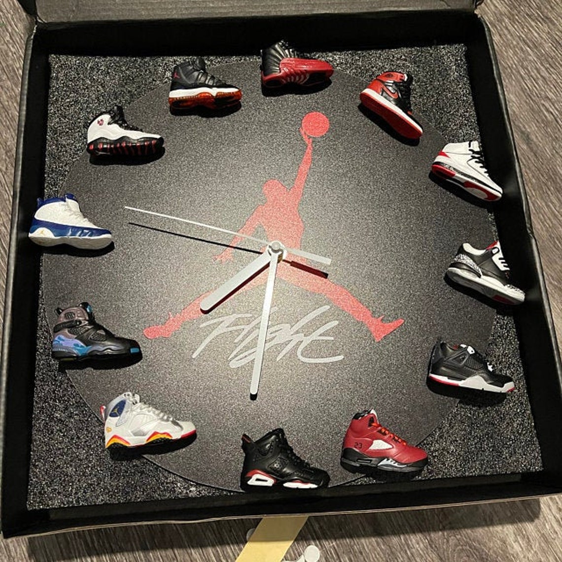 aj 3d sneaker clock
