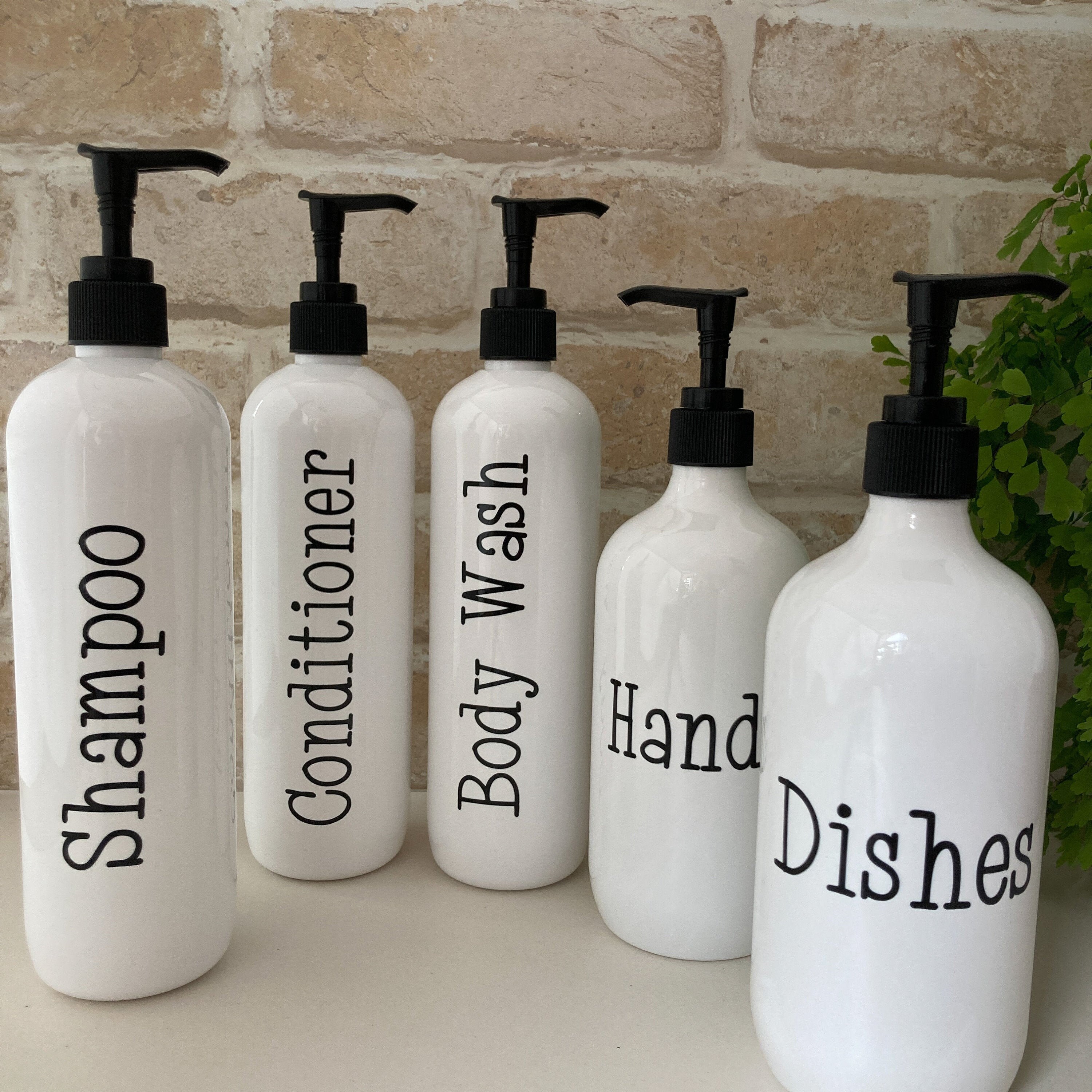Bathroom Bottles Kitchen Bottles 500ml Bottles Black Etsy