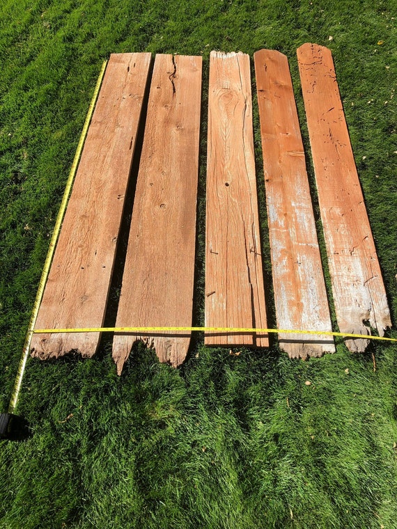 ON SALE Reclaimed Old Fence Wood Boards 5 Fence Boards Etsy