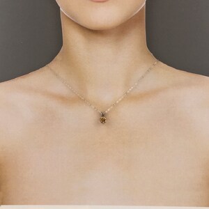 Yellow Citrine Birthstone Pendant on Sterling Silver, November Birthstone Necklace,