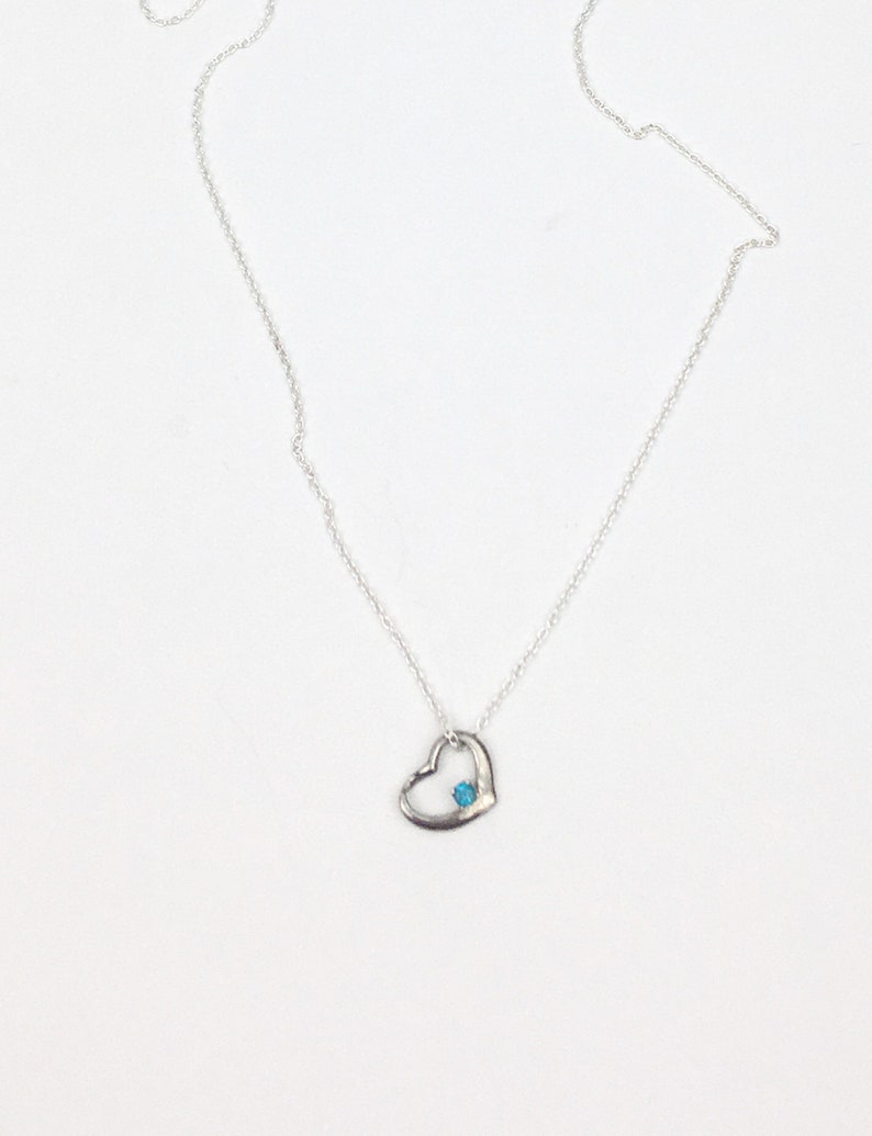 Natural Blue Apatite Gemstone Heart Shaped Blue Apatite Necklace Blue Apatite Necklace