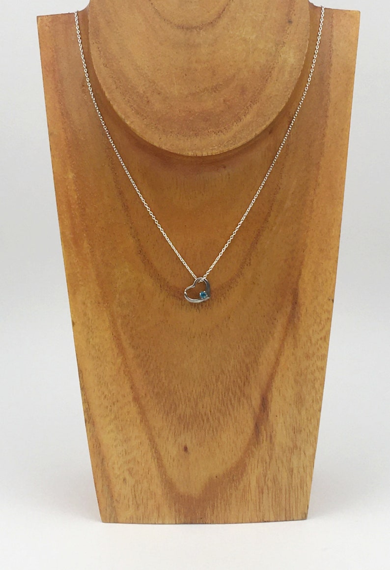 Natural Blue Apatite Gemstone Heart Shaped Blue Apatite Necklace Blue Apatite Necklace