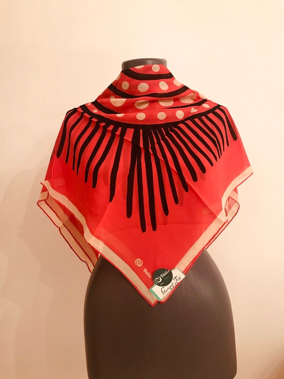 Scarf,Retro scarf,silk head scarf vintage, 80s col