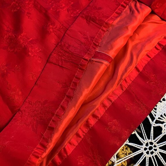 50’s/60’s Red Brocade Formal Skirt - image 3
