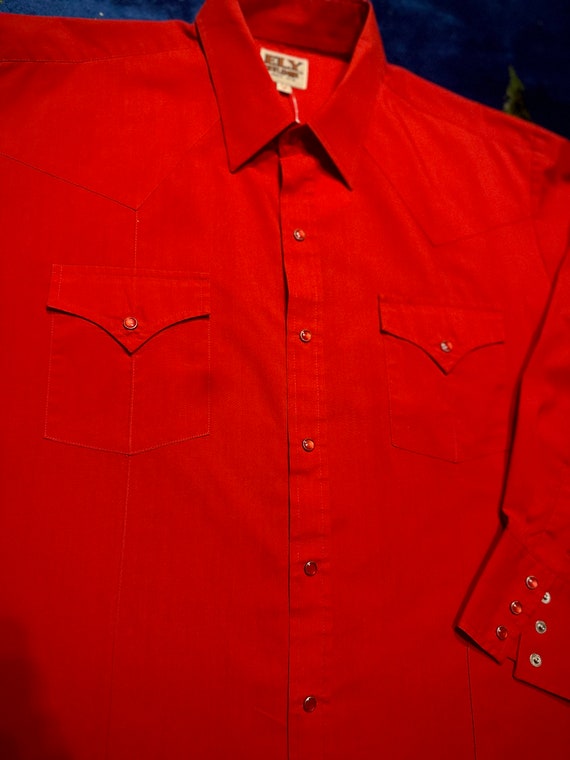 80’s Ely Cattlemen “Since 1878” Classic Red Long … - image 5