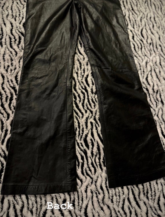 Kookie Leather Flares Biker Pants Quality Leather… - image 9