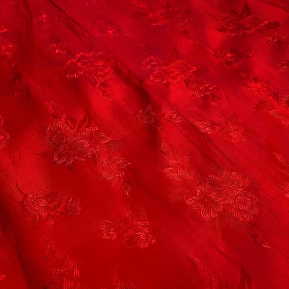 50’s/60’s Red Brocade Formal Skirt - image 9