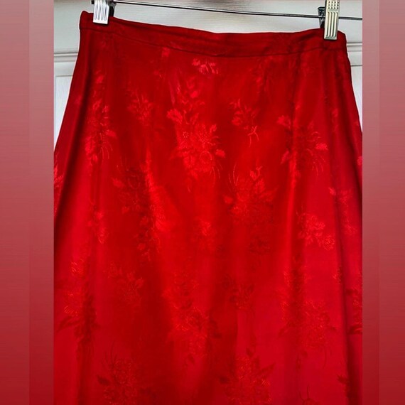 50’s/60’s Red Brocade Formal Skirt - image 8