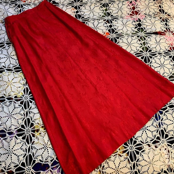 50’s/60’s Red Brocade Formal Skirt