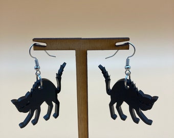 Black Cat Earrings