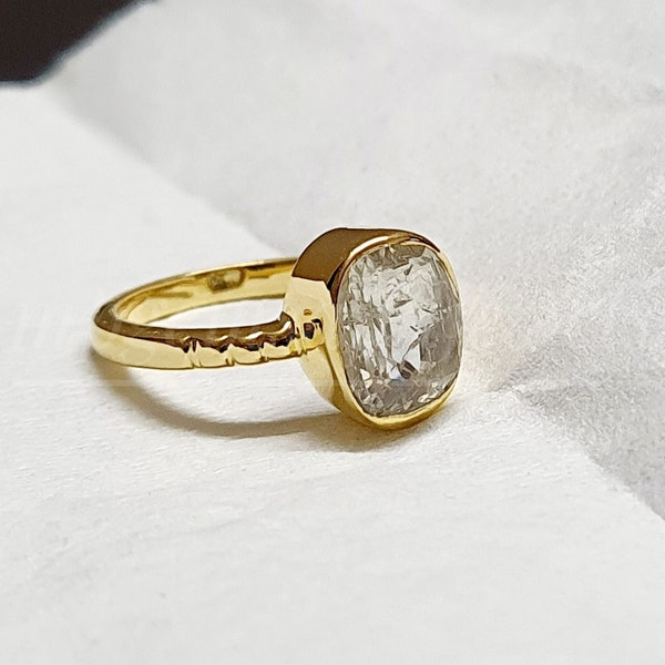 White Sapphire Ring*Gold filled Ring*Cushion cut 925 Sterling Silver *Engagement Ring*Proposal Ring*Sapphire Ring*Gift For Mom*Handmade Ring
