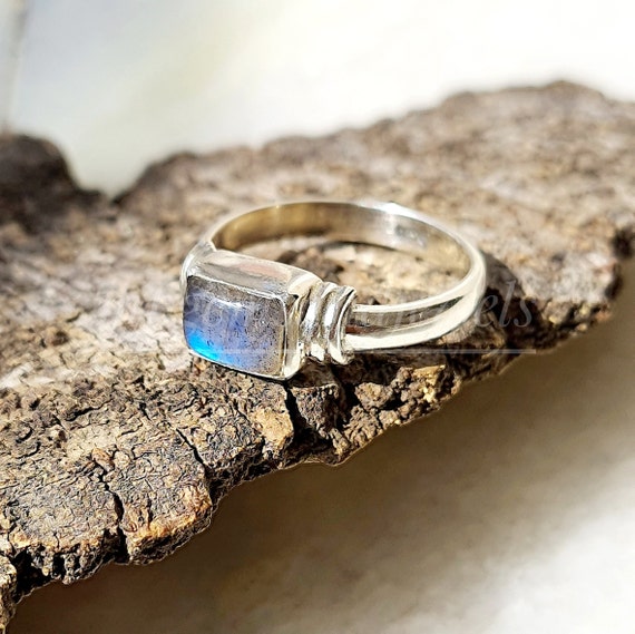 Labradorite Ring *925 Sterling Silver Ring *blue Fire Ring