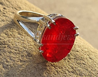 Ruby Ring,Natural burmese Ruby, 925 Sterling Silver, Handmade Ring, Solitaire Ring,Engagement Ring,Promise Ring,Gift For Her,Birthstone Ring