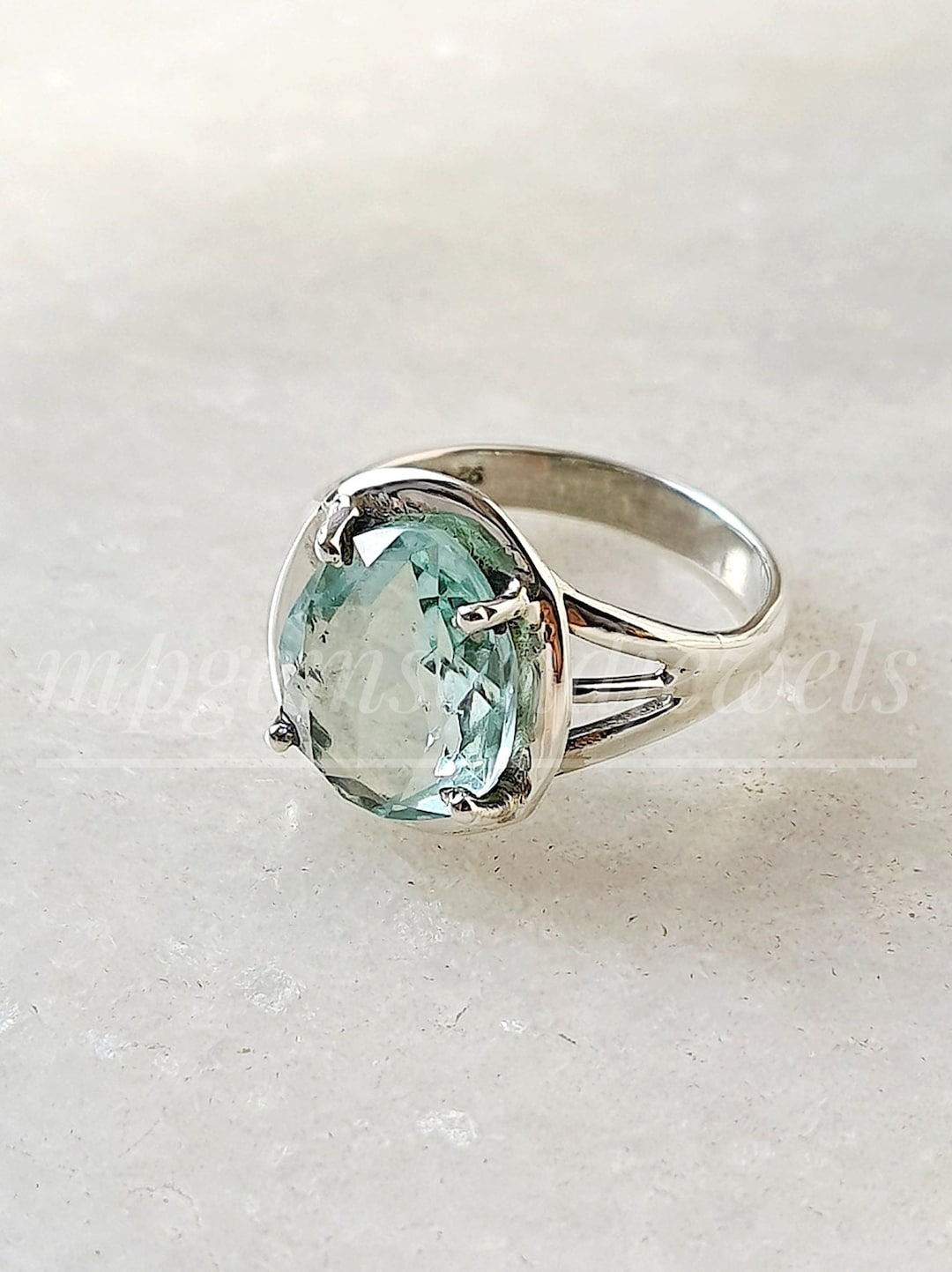 Bague aiguemarine bague en argent sterling 925 bague bleue bague faite main bague de créateur
