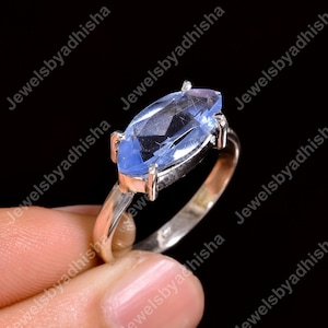 Anillo de cuarzo lavanda * Anillo de plata de ley 925 * Anillo hecho a mano * Anillo de piedra preciosa * Anillo de mujer * Regalo para mamá * Anillo de promesa * Anillo vintage art déco