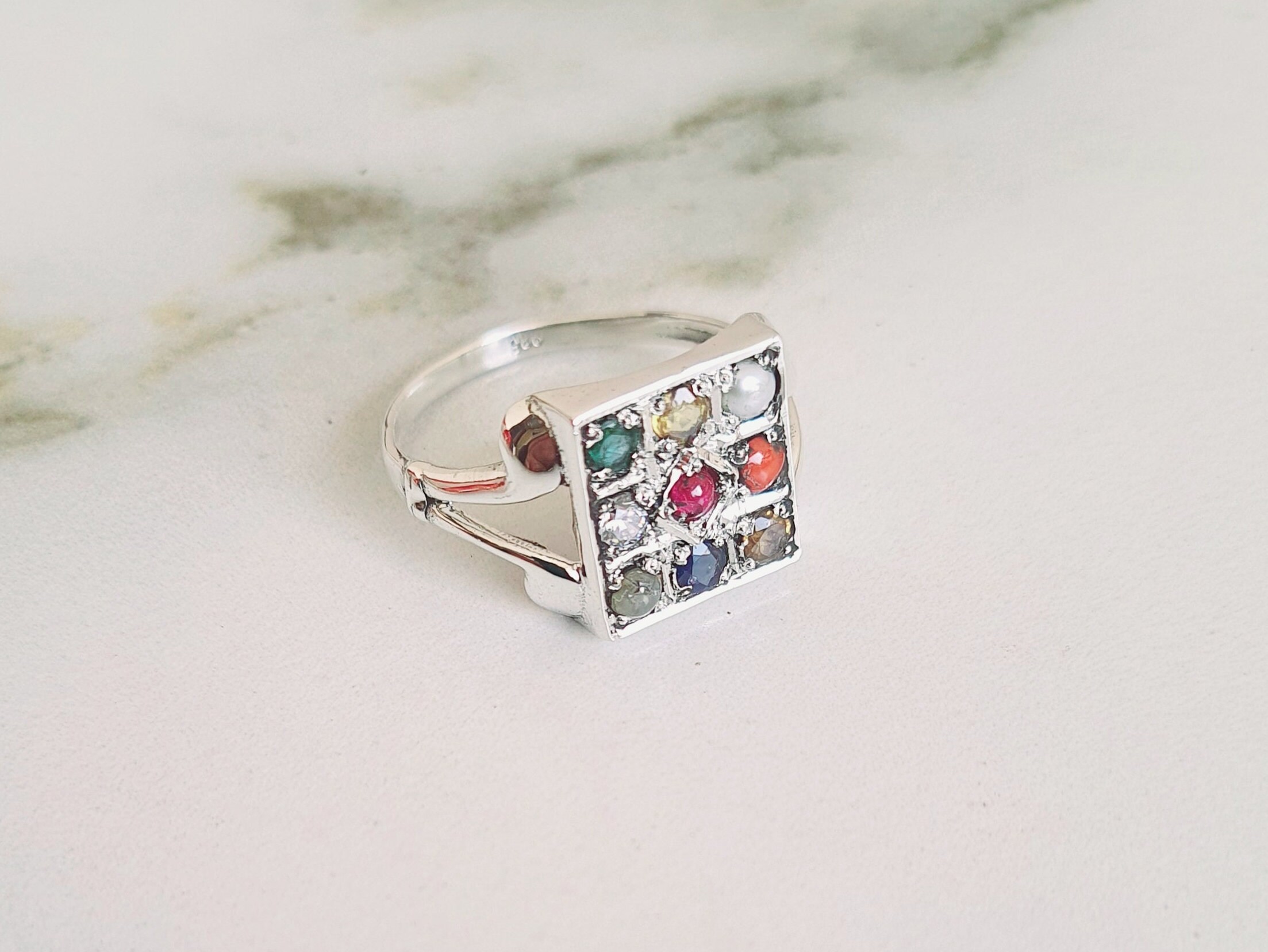 ★47bag ★ 925 Silver Riena Gemstone Ring Riena 715666 Reina Ring - Brighton