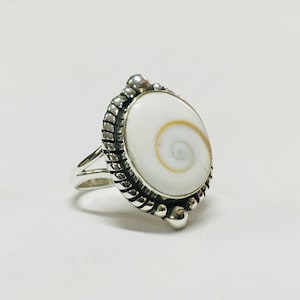 Shiva Eye Ring, Shiva Eye Shell Rings, 925 Sterling Silver  Shiva Eye Jewelry, Handmade Ring, Anniversary Gift, Ring for Women vintage rings