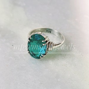 Fluorite Gemstone Ring *925 sterling Silver Ring *Green Ring *Handmade ring *Ring for women *Fluorite Jewelry *Boho Ring *fluorite*jewelry