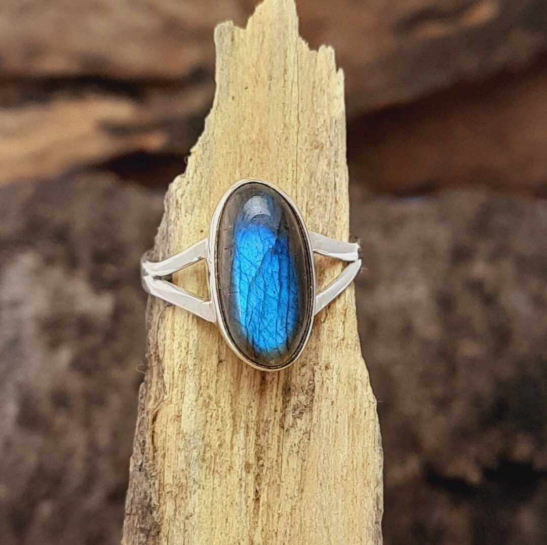 Labradorite Ring,fire Stone Ring 925 Sterling Solid Silver Ring,natural
