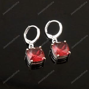 Pink Tourmaline Earrings*925 Sterling Silver Earring*Handmade Jewelry*gemstone earrings*Anniversary Gift*Gift For Her*art deco  earrings