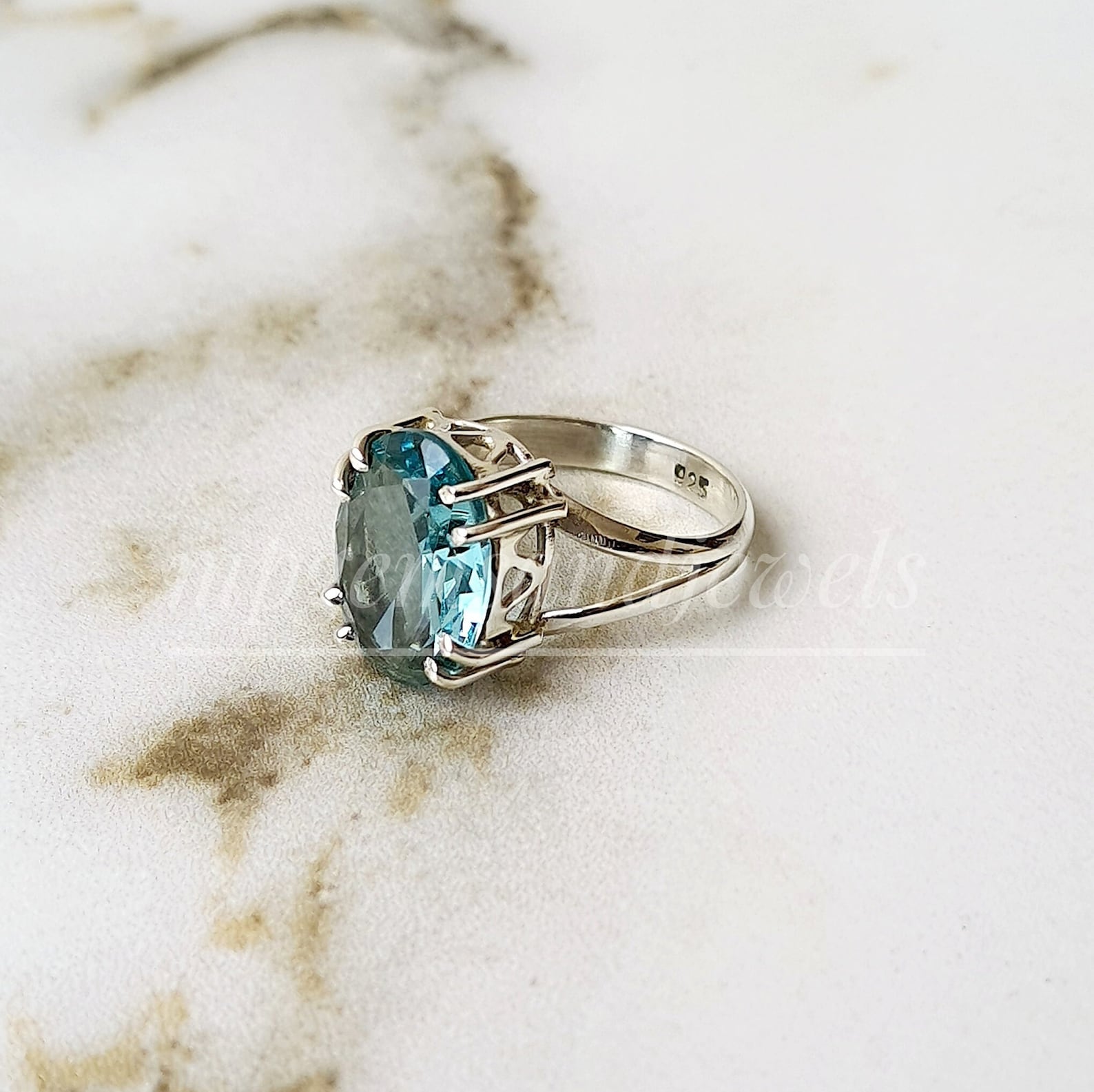 Aquamarine Ring-aquamarine Solitaire Engagement - Etsy