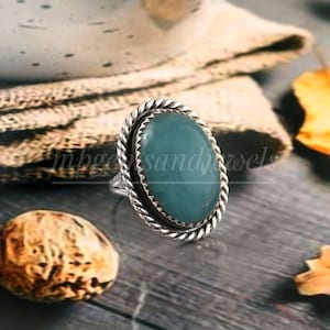 Natuurlijke aquamarijnring-ZELDZAAM TE VINDEN-ring-maart geboortesteen filigraanring-925 sterlingzilveren sieradenring-grote ovale edelsteenring-sieraden