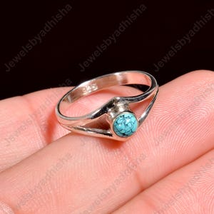 Natural Turquoise Rings, Vintage Rings Jewelry, 925 Sterling Silver Ring, Turquoise Ring, Minimalist Ring, Midi Ring, Gift For Her, Jewelry