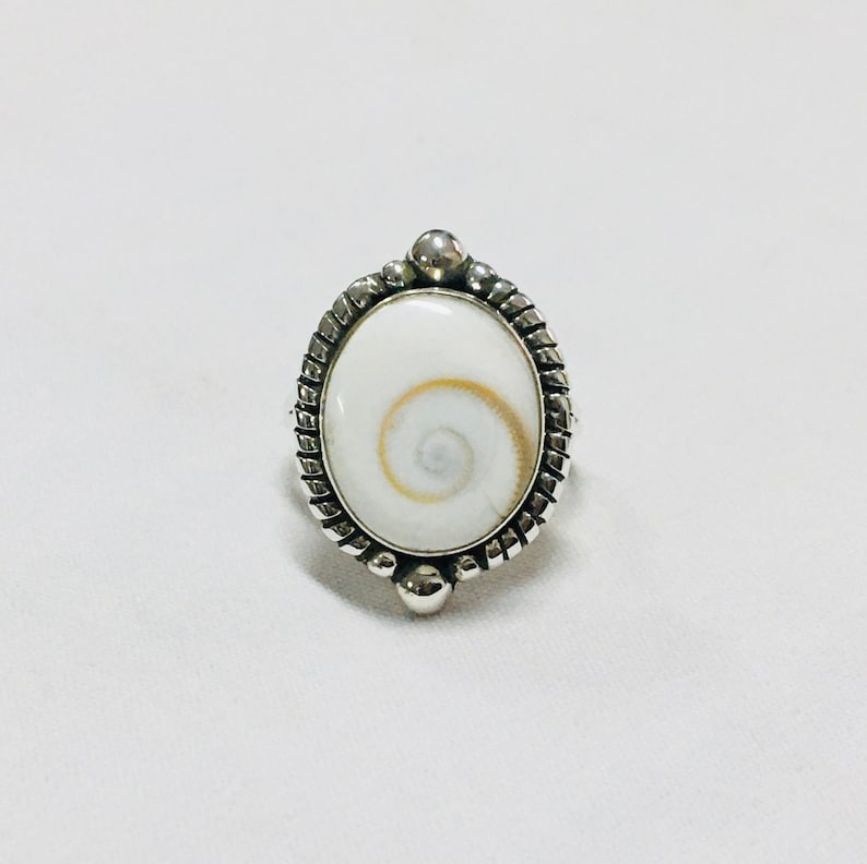 Shiva Eye Ring Shiva Eye Shell Ring Sterling Silver Ring | Etsy