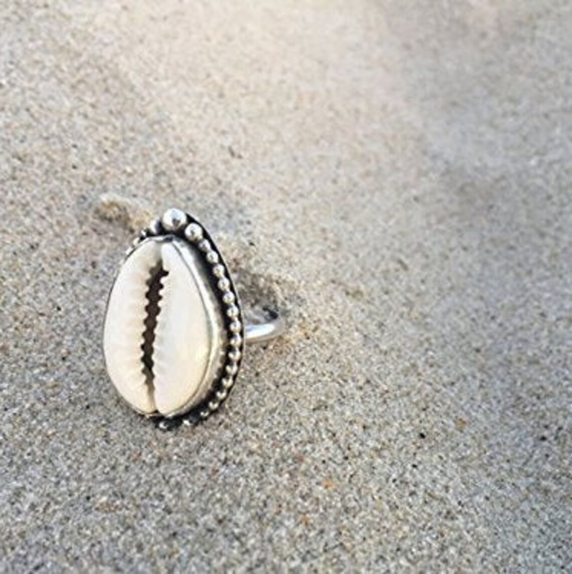 Triple Dotted Cowrie Ring Cowrie Shell Ring Beach Shell | Etsy
