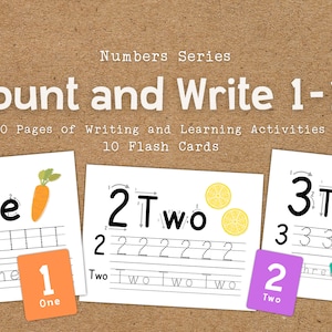 Learn to Count - High Quality Laminated Worksheets