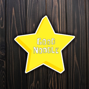 Good Noodle sticker, Sponge Bob Inspired sticker, Funny sticker, Cartoon sticker, Water bottle sticker, Laptop sticker, Vinyl sticker