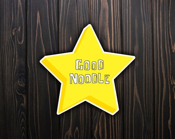 Good Noodle sticker, Sponge Bob Inspired sticker, Funny sticker, Cartoon sticker, Water bottle sticker, Laptop sticker, Vinyl sticker