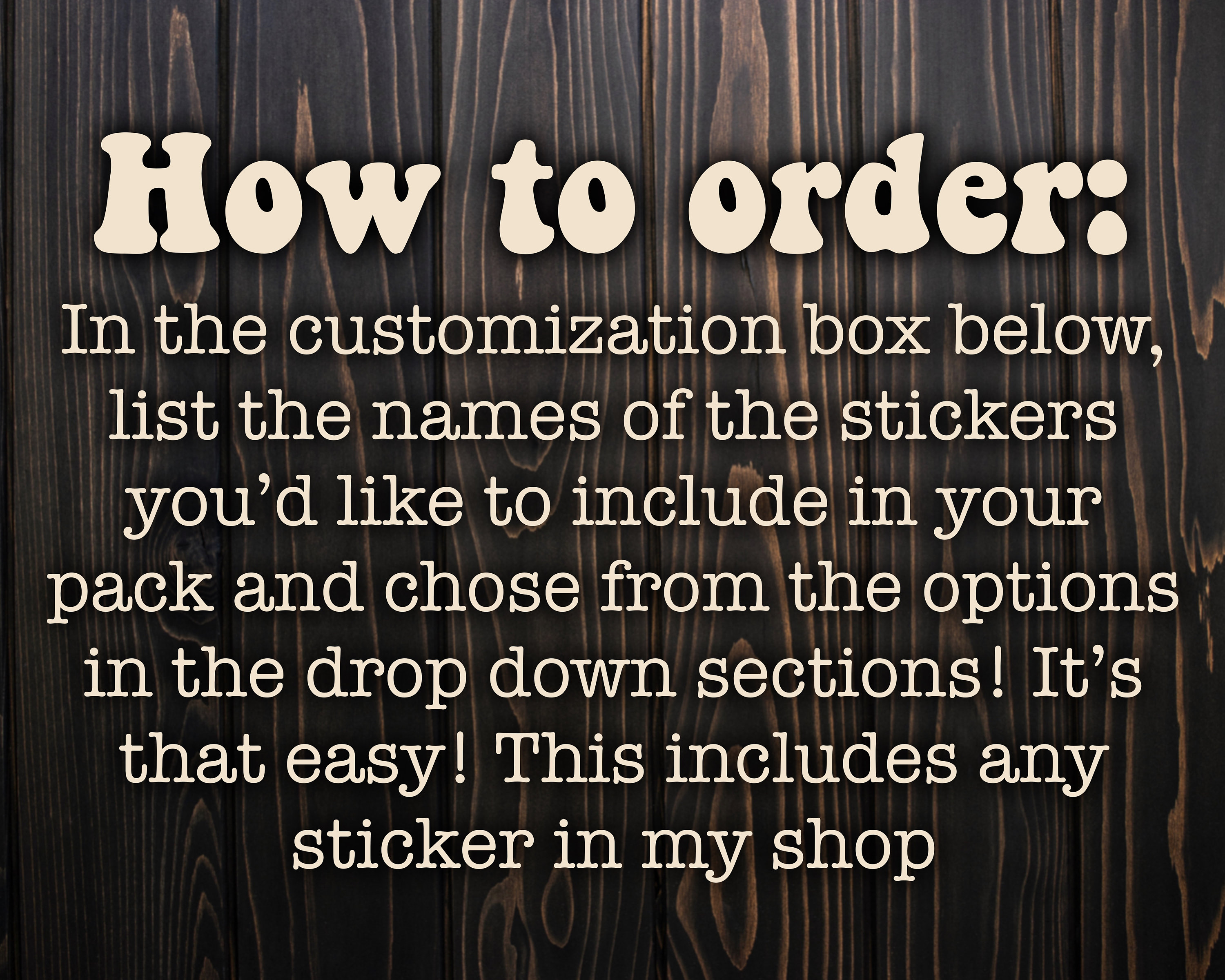 Build Your Own Sticker Pack!, Customized Sticker Pack, Choose Your Own ...