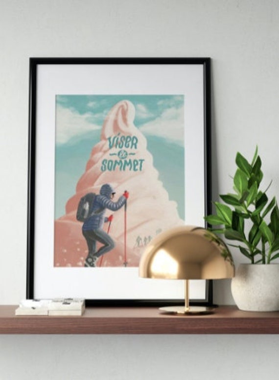 Affiche 29x40cm Viser Le Sommet | Sans Cadre