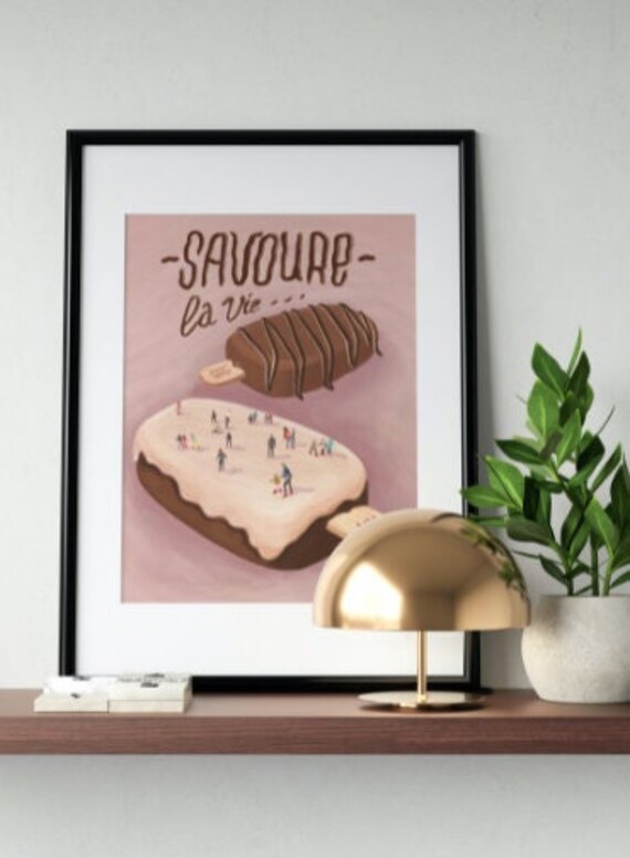 Affiche 29x40cm Savoure La Vie | Sans Cadre