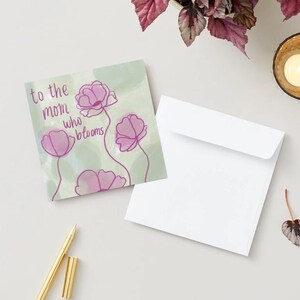 Mother’s Day Card | Mother’s Day Flower Card | Mom’s Day Card | Happy Mother’s Day | Mother’s Day | Gifts for Moms | Cards for Moms