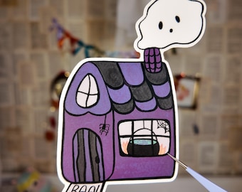 Spoopy Haunted House Sticker | Halloween Sticker | Spooky Sticker | Spooky Season | Haunted House Sticker | Haunted House Art