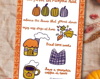 Fall Sticker Sheet | Fall Stickers | Bujo Sticker Sheet | Journal Stickers | Deco Stickers | Pumpkin Sticker Autumn | Cozy Stickers