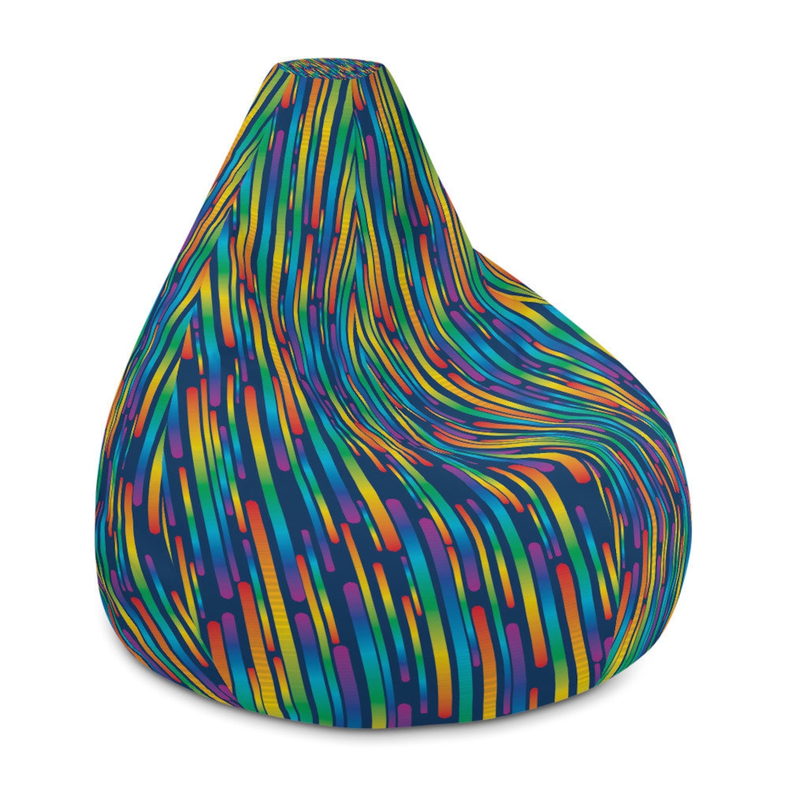Rainbow coloured Bean Bag Chair Cover Etsy