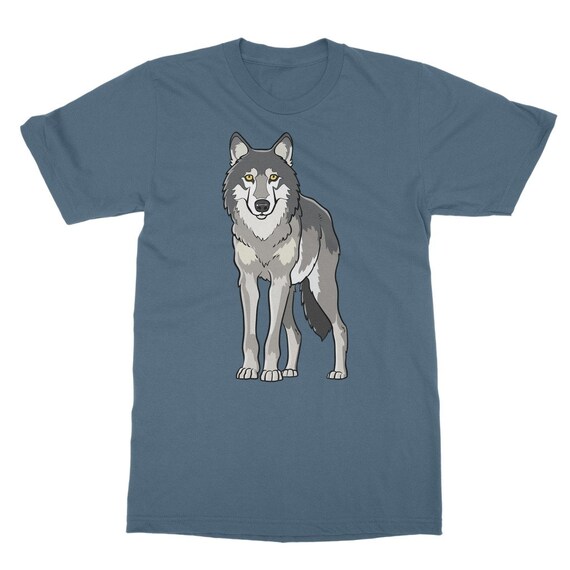 Grey Wolf Classic Heavy Cotton Adult T-shirt | Etsy